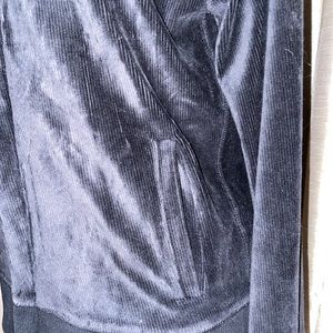 Black Corduroy zip-up hoodie from Saks fifth Avenue